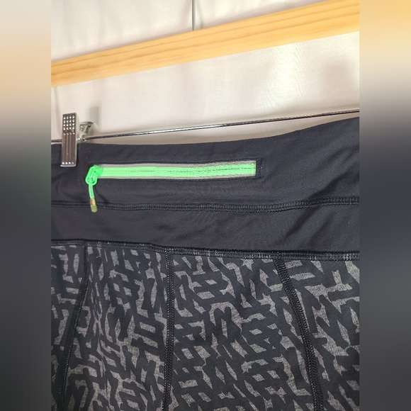 Lululemon Run: Inspire Crop II Block-It Pocket Heathered Net Pop black - Picture 10 of 12